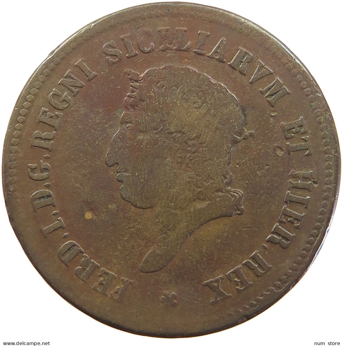 ITALY STATES SICILY NAPLES 10 TORNESI 1819 FERDINAND I. 1816-1825 #MA 059643 - Neapel & Sizilien