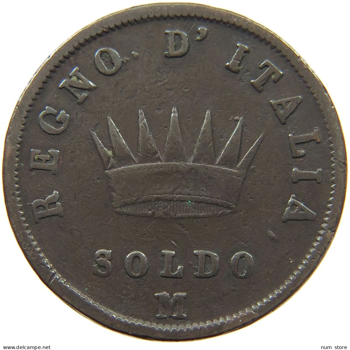 ITALY SOLDO 1811 M NAPOLEON I. 1804-1814, 1815. #MA 001703 - Napoleoniche