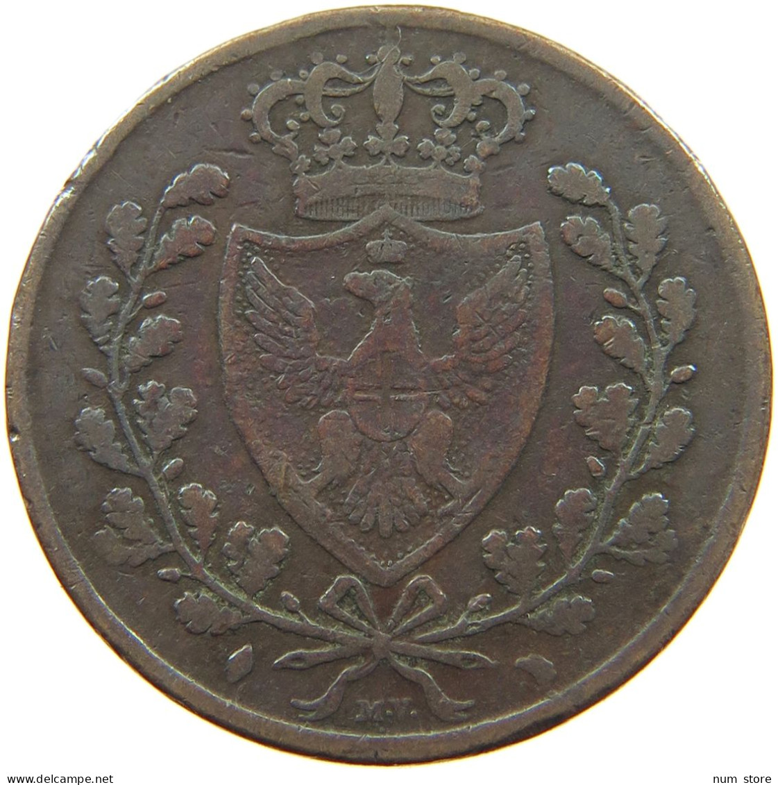 ITALY SARDINIEN 5 CENTESIMI 1826 KARL FELIX, 1821-1831 #MA 001704 - Italian Piedmont-Sardinia-Savoie