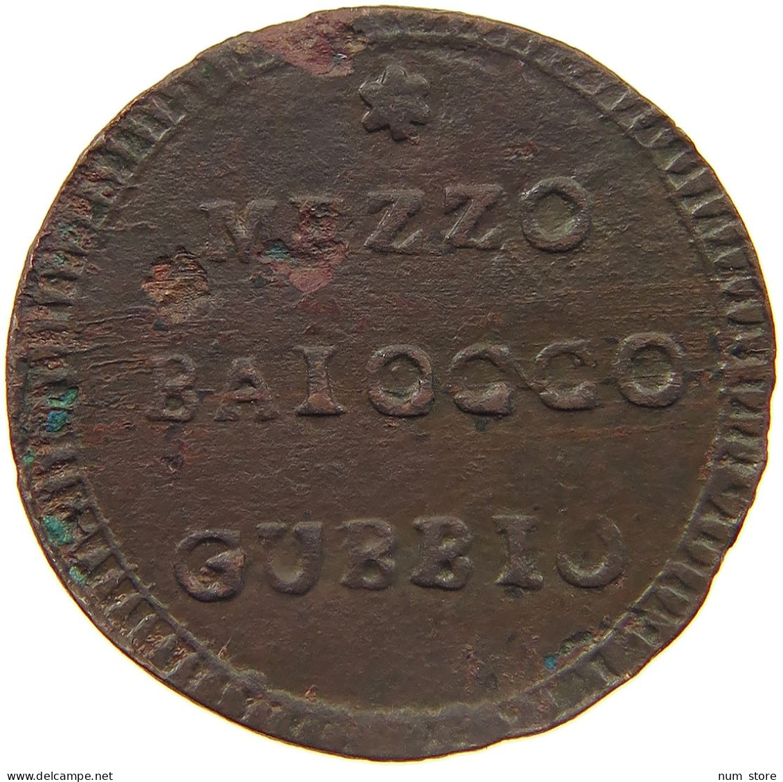 ITALY ROMAN REPUBLIC 1/2 MEZZO BAIOCCO 1798-1799 FIRST ROMAN REPUBLIC #MA 024481 - Altri & Non Classificati