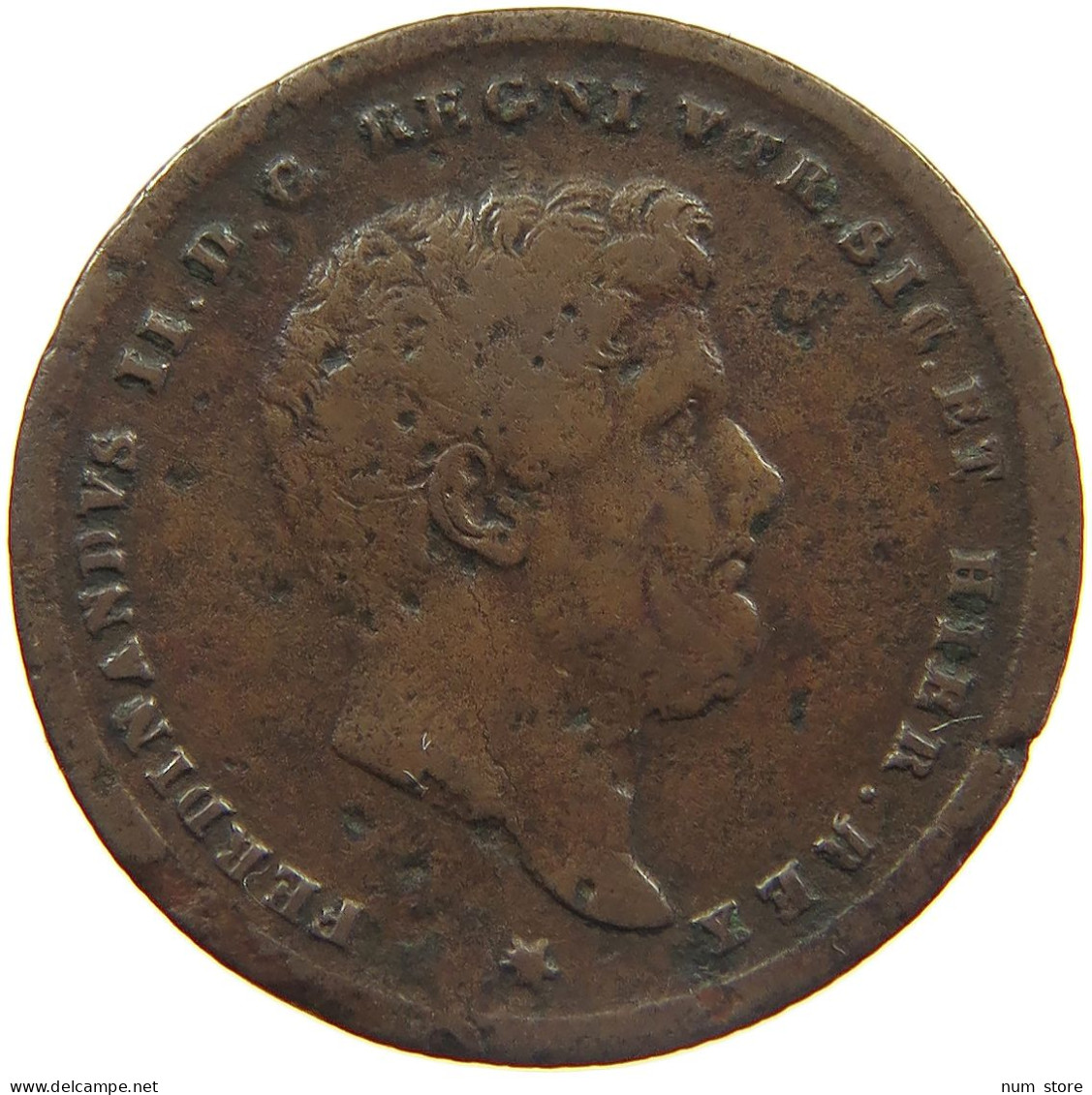 ITALY NAPLES 2 TORNESI 1853 FERDINAND II. (1830 - 1859) #MA 024271 - Napels & Sicilië