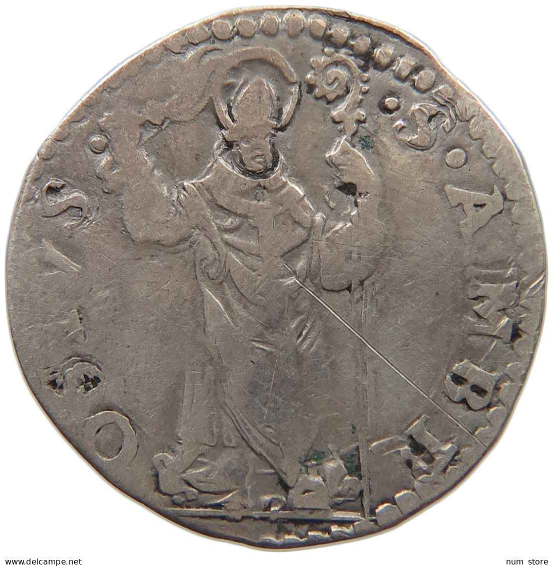 ITALY MILANO AR DENARO DA 8 SOLDI N.D. CARLO V (1516-1556) #MA 025069 - Altri & Non Classificati