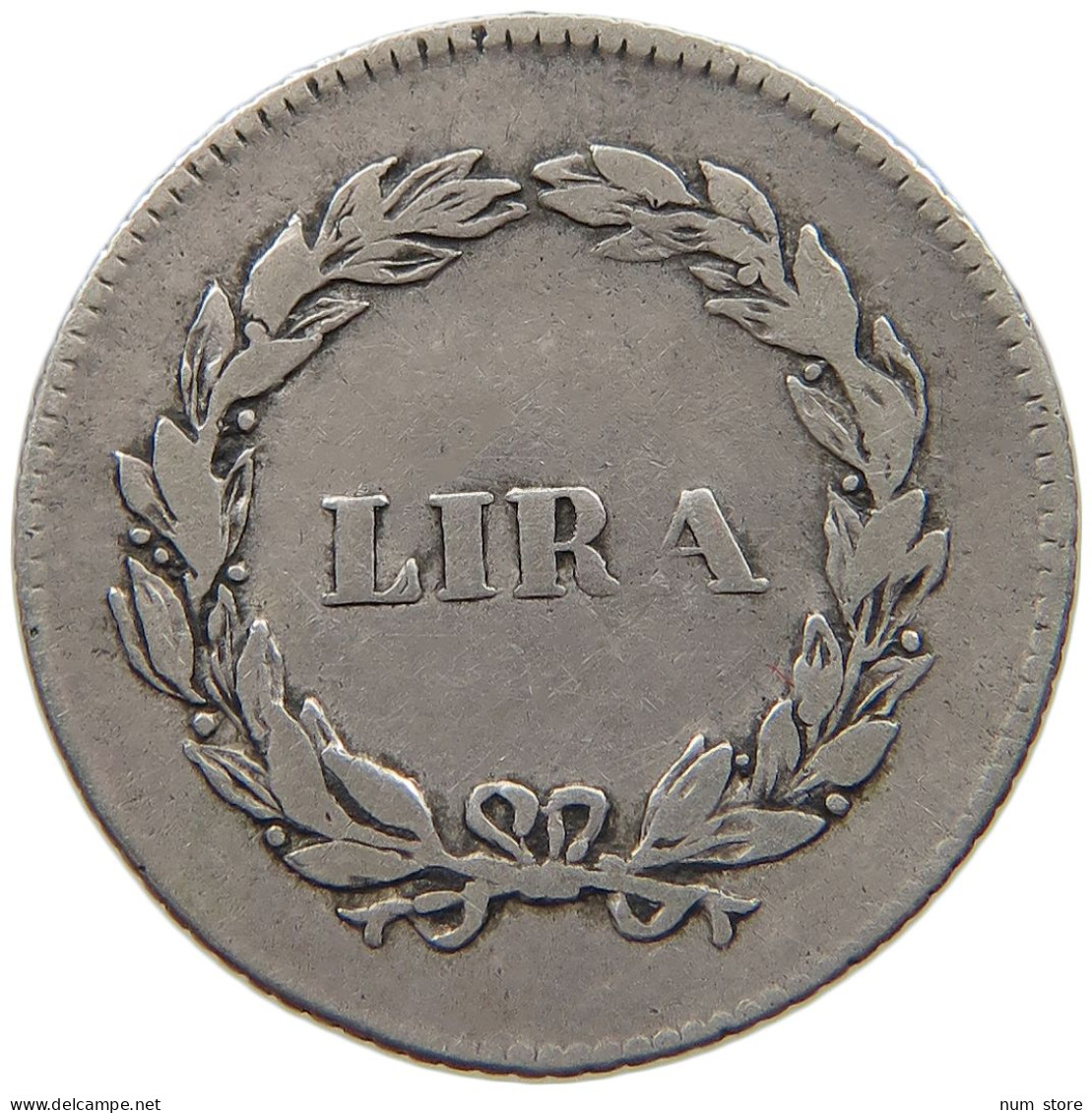 ITALY LUCCA LIRA 1837 CARLO LODOVICO DI BORBONE DUCA 1824-1847 #MA 024640 - Lucca