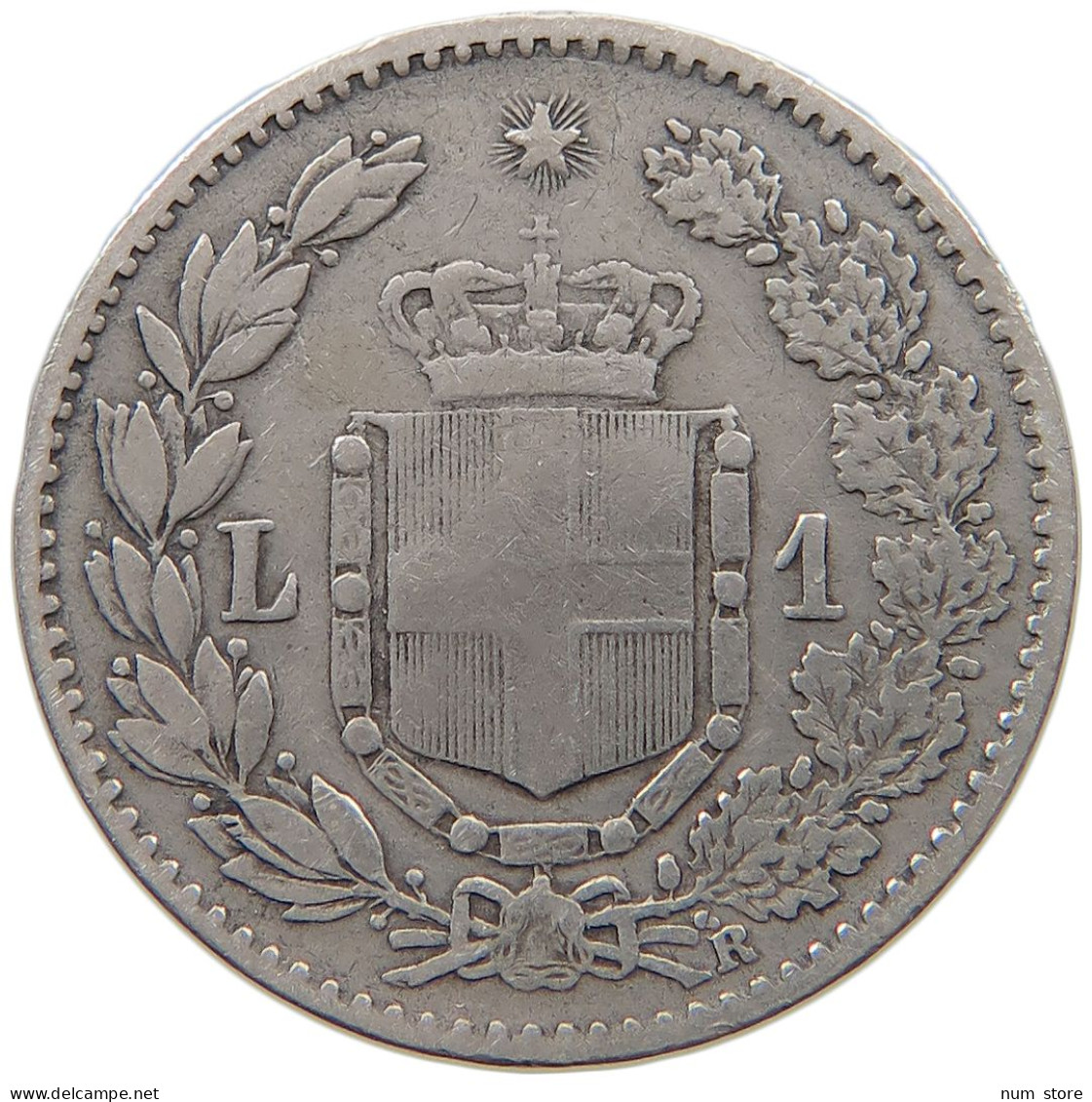 ITALY LIRA 1886  #MA 021082 - 1878-1900 : Umberto I.