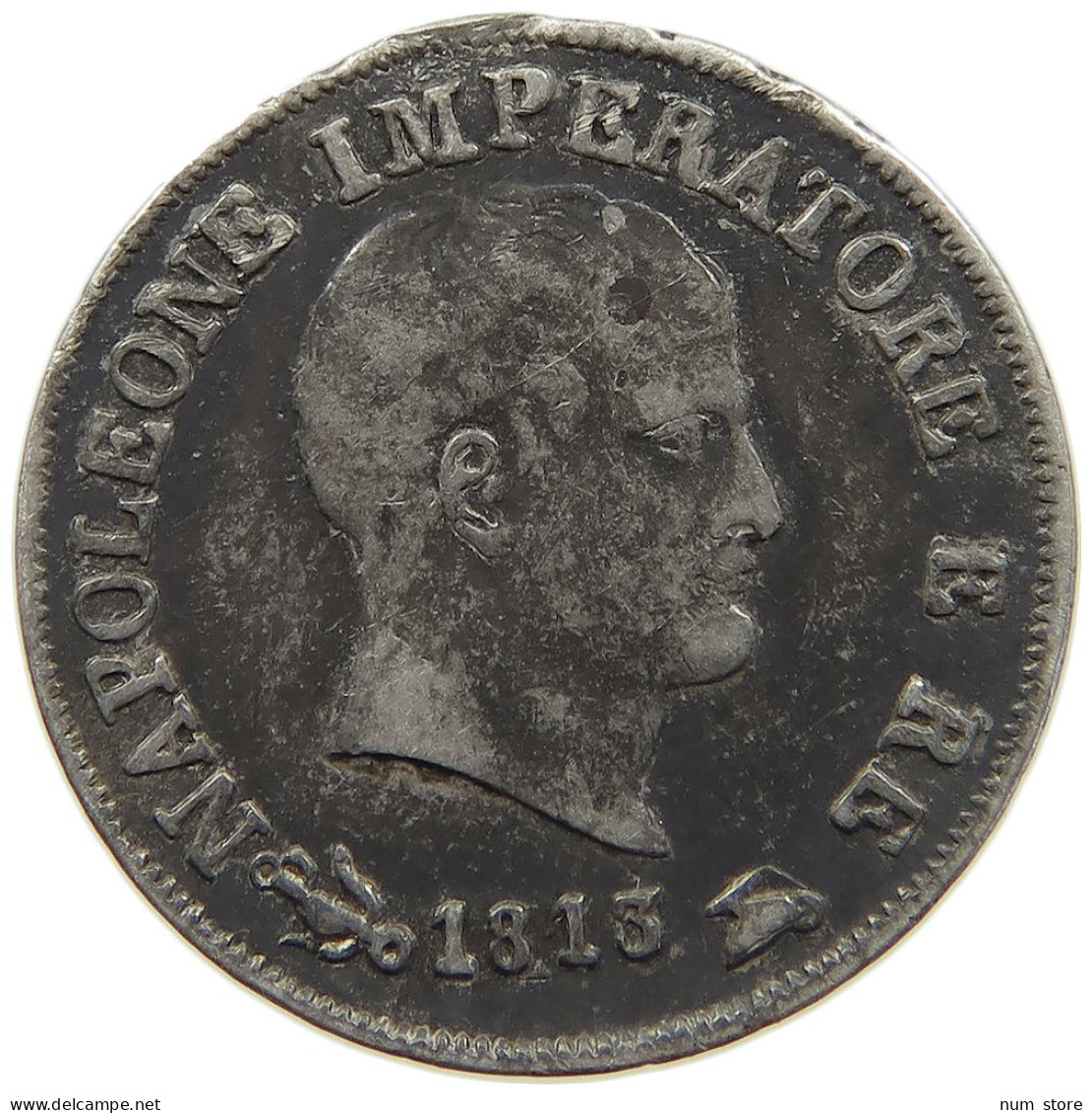 ITALY KINGDOM 10 SOLDI 1813 V NAPOLEON I. #MA 021478 - Napoleonic