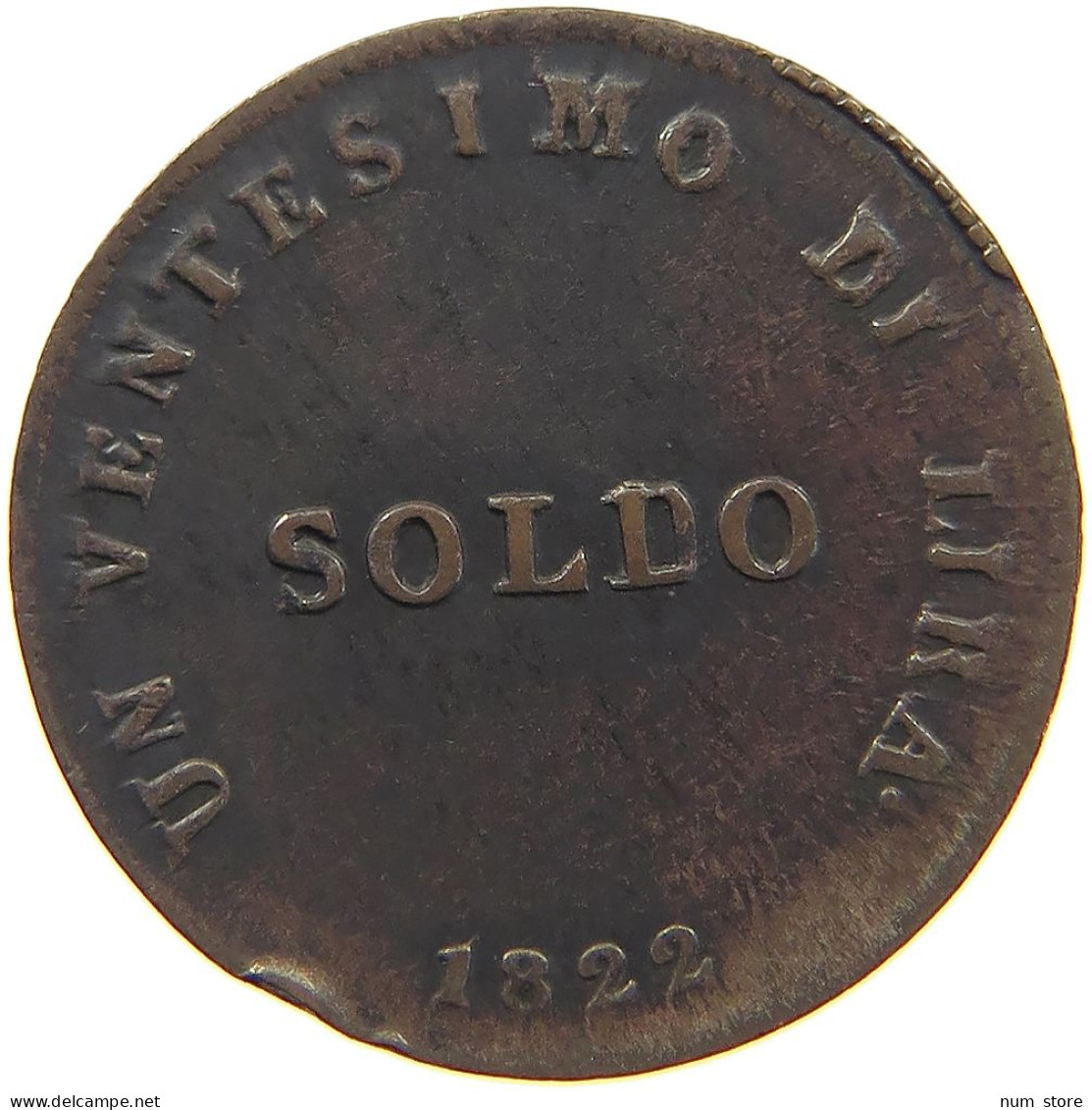 ITALY FIRENZE SOLDO 1822 FERDINANDO III DI LORENA #MA 022692 - Autres & Non Classés