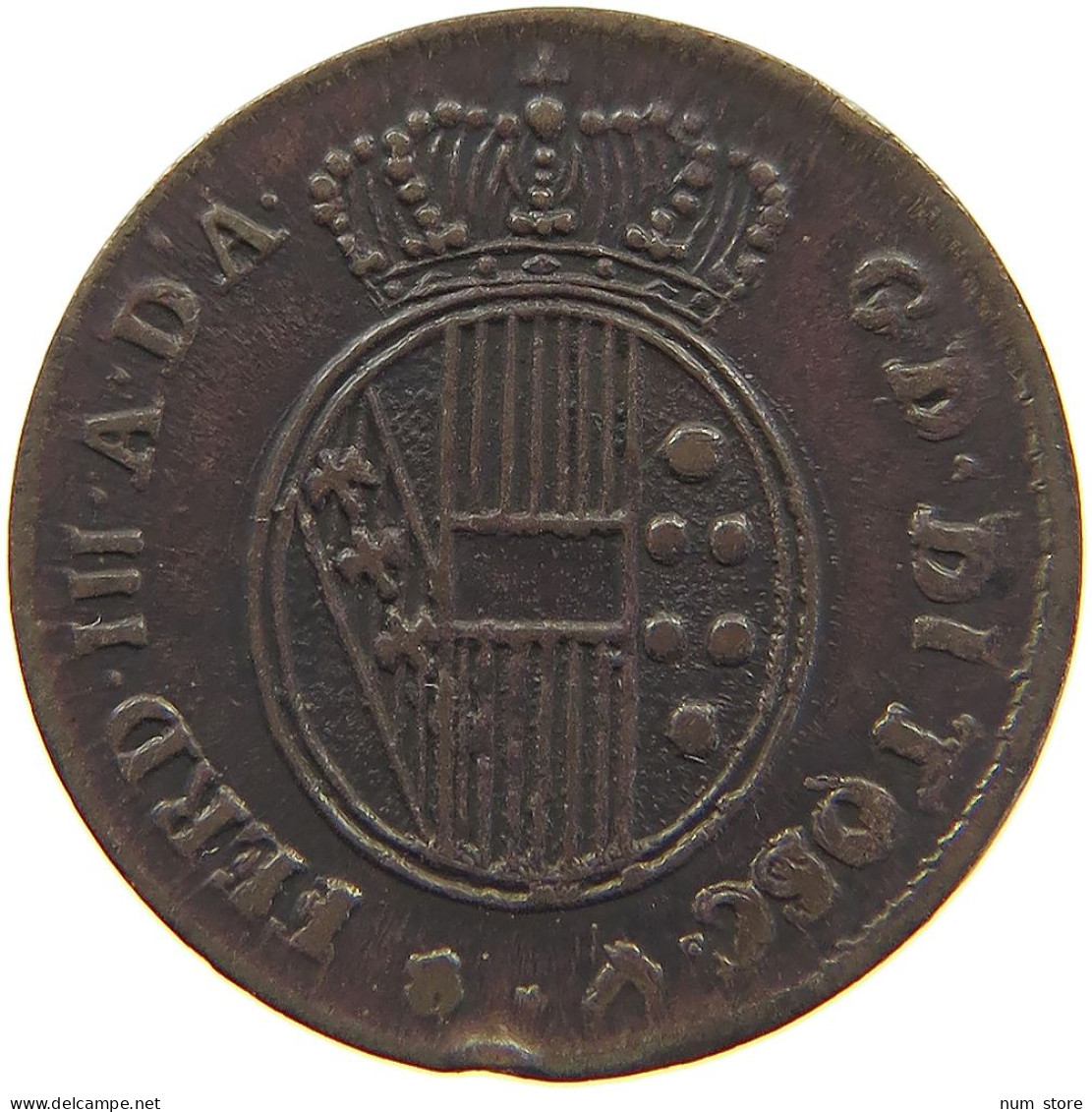 ITALY FIRENZE SOLDO 1822 FERDINANDO III DI LORENA #MA 022692 - Andere & Zonder Classificatie