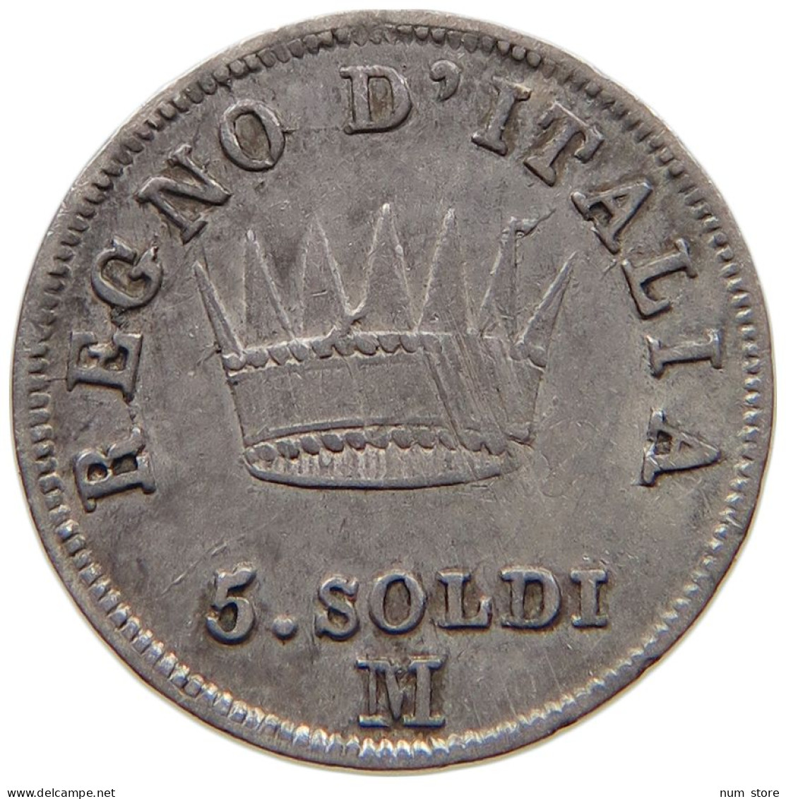 ITALY 5 SOLDI 1809 NAPOLEON I. #MA 008387 - Napoleonic