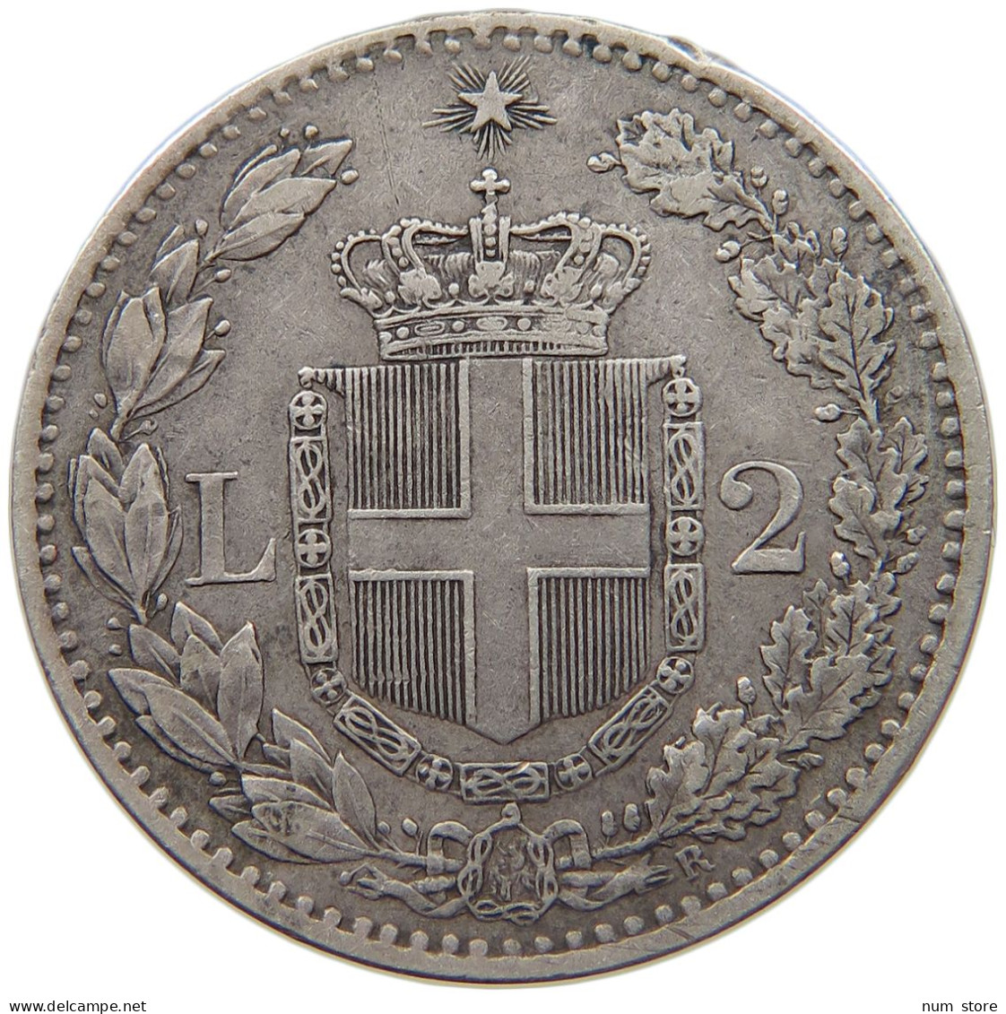 ITALY 2 LIRE 1883 UMBERTO I. 1878-1900 #MA 024499 - 1878-1900 : Umberto I