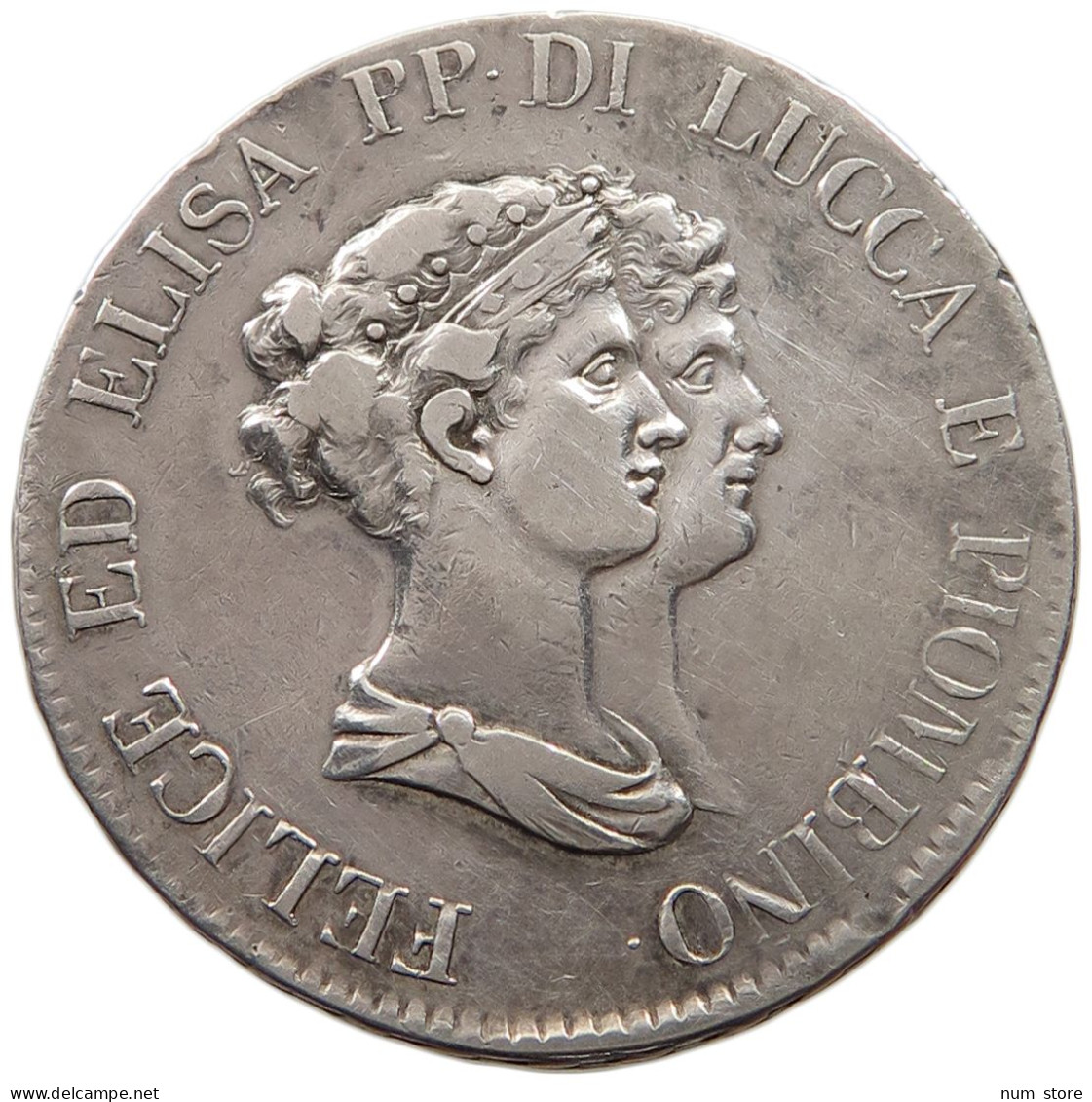 ITALY / LUCCA 5 FRANCHI 1806 FELIX UND ELISA BONAPART 1805-1814 #MA 004755 - Lucca