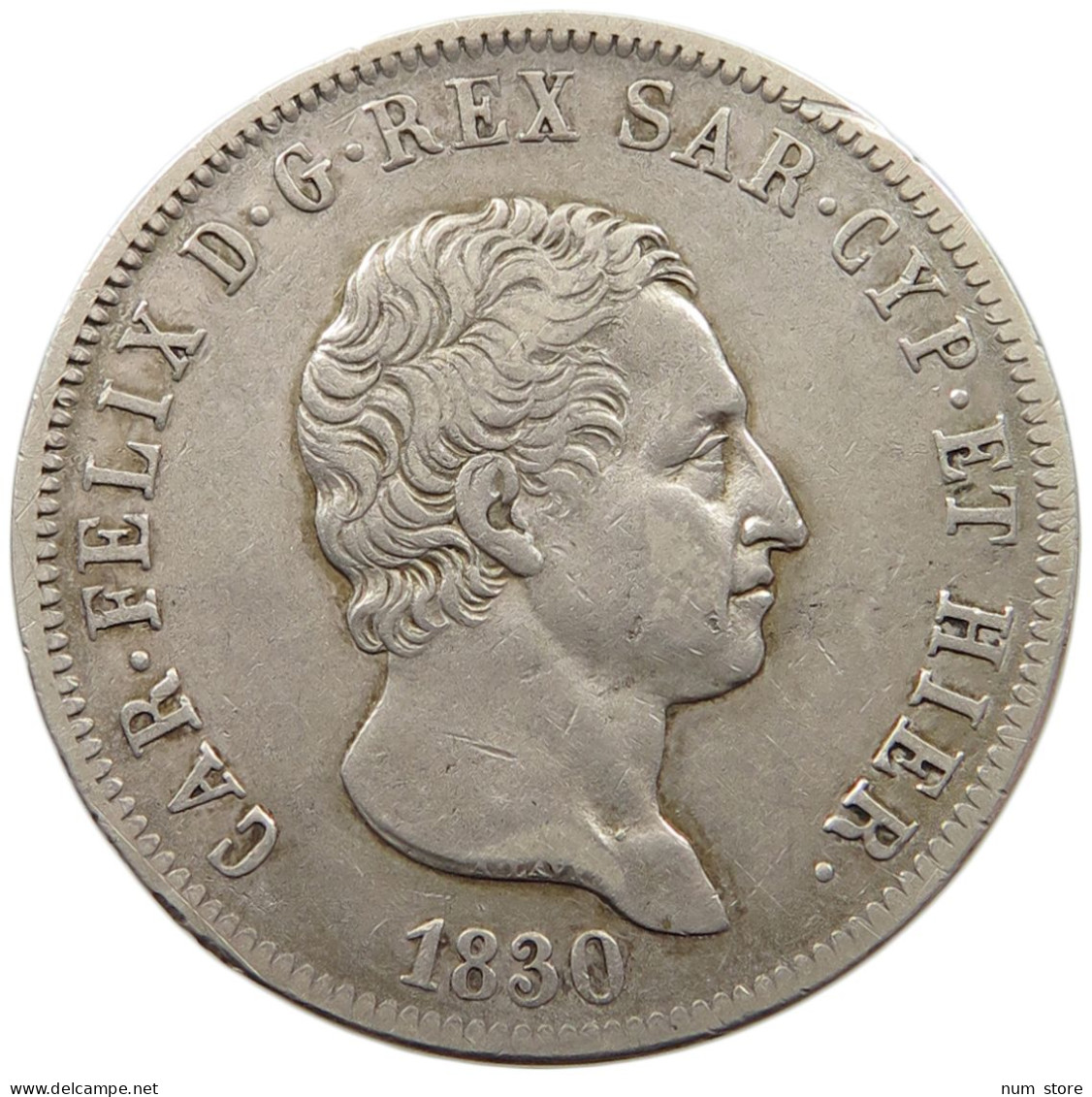 ITALY - SARDINIEN 5 LIRE 1830 P CHARLES-FELIX #MA 004674 - Piemonte-Sardegna, Savoia Italiana