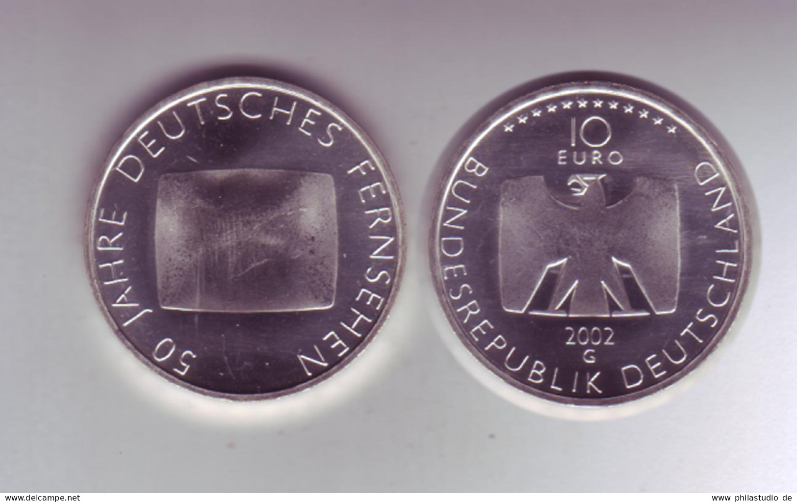 Silbermünze 10 Euro Stempelglanz 2002 50 Jahre Deutsches Fernsehen - Andere - Europa