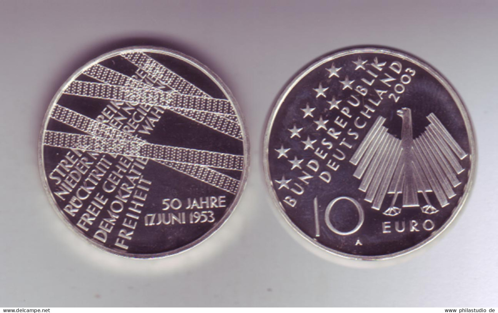 Silbermünze 10 Euro Stempelglanz 2003 50 Jahre Volksaufstand - Andere - Europa