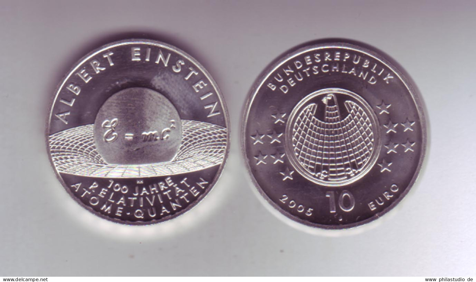 Silbermünze 10 Euro Stempelglanz 2005 Albert Einstein - Andere - Europa