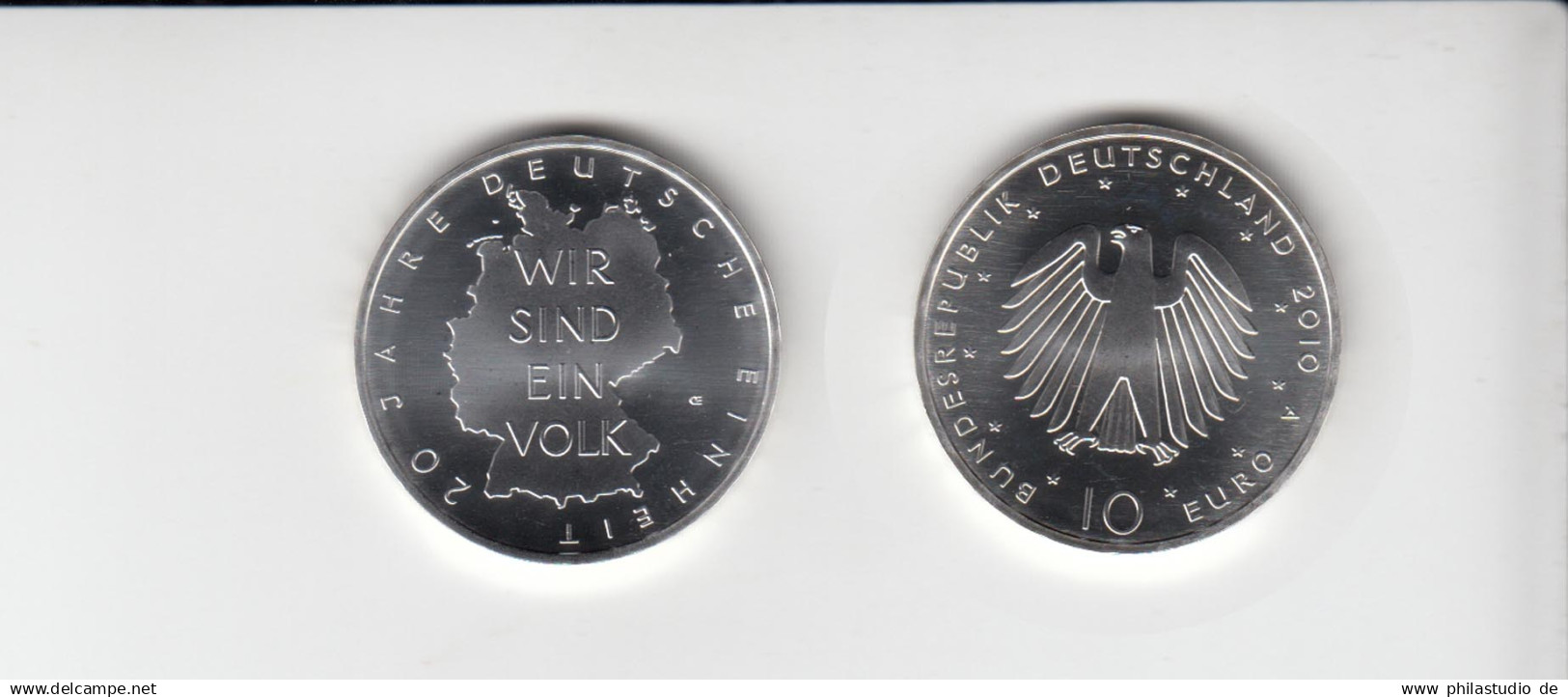 Silbermünze 10 Euro 2010 20 Jahre Deutsche Einheit Stempelglanz - Andere - Europa