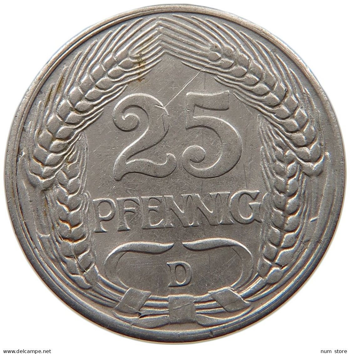 KAISERREICH 25 PFENNIG 1912 D  #MA 099447 - 25 Pfennig