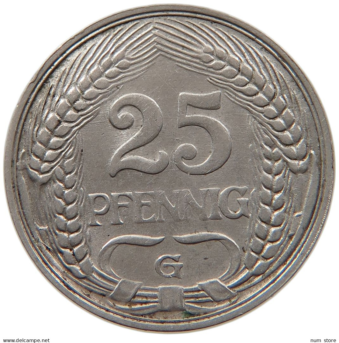 KAISERREICH 25 PFENNIG 1910 G  #MA 099446 - 25 Pfennig