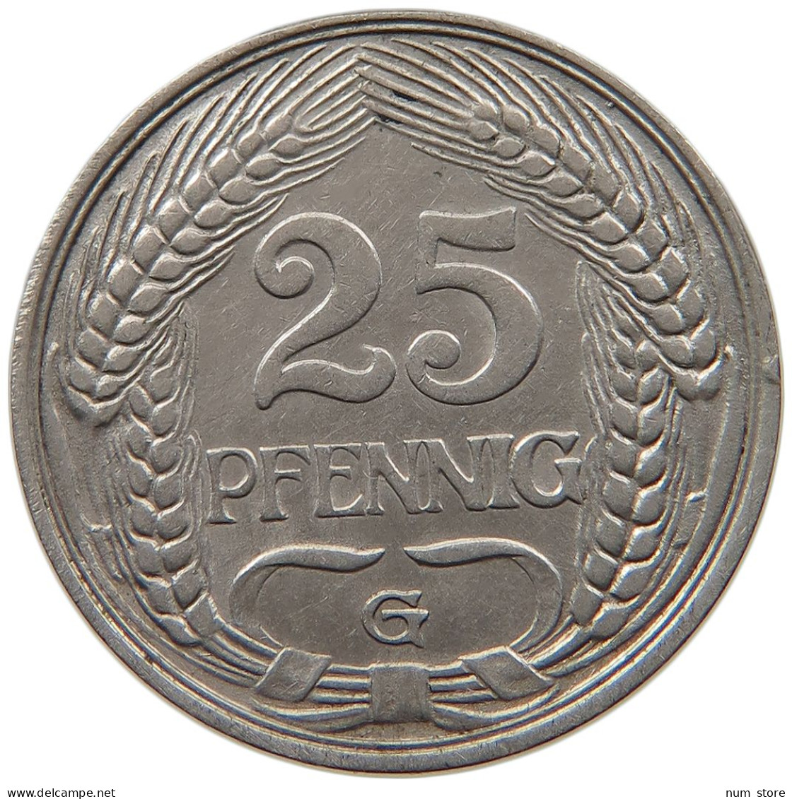 KAISERREICH 25 PFENNIG 1911 G  #MA 099442 - 25 Pfennig