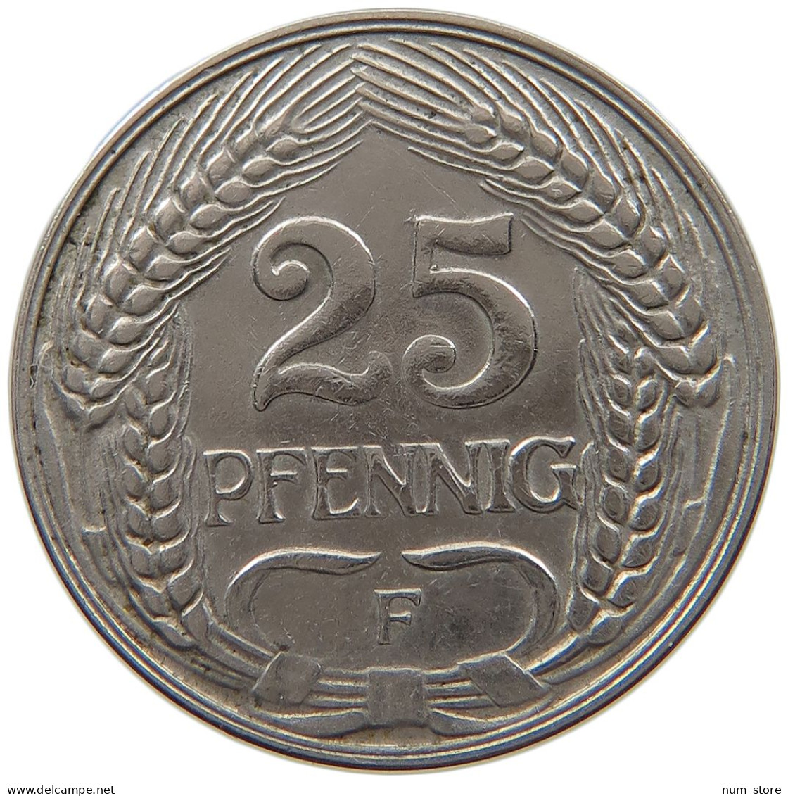 KAISERREICH 25 PFENNIG 1912 F  #MA 099439 - 25 Pfennig