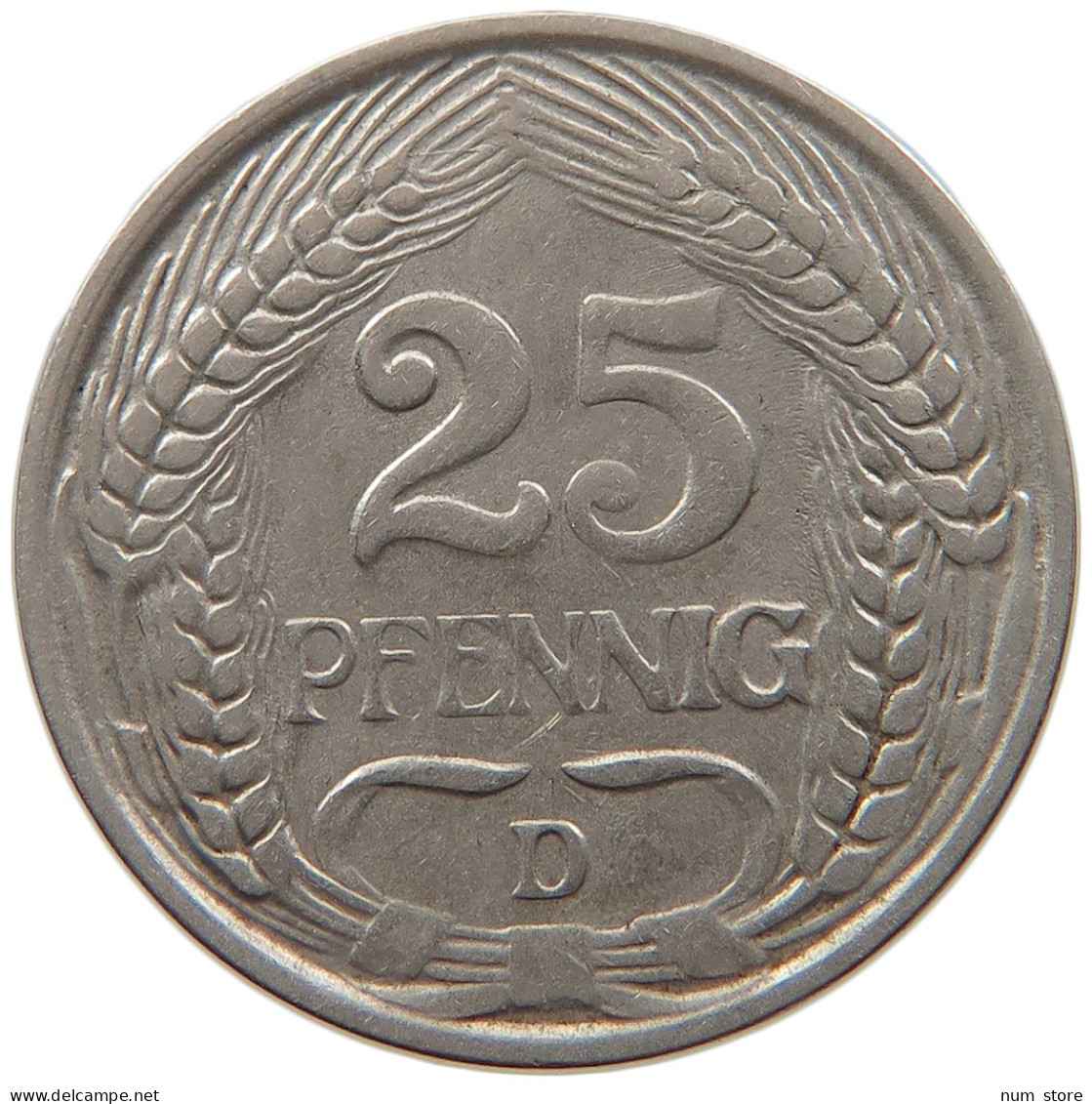 KAISERREICH 25 PFENNIG 1910 D  #MA 099653 - 25 Pfennig