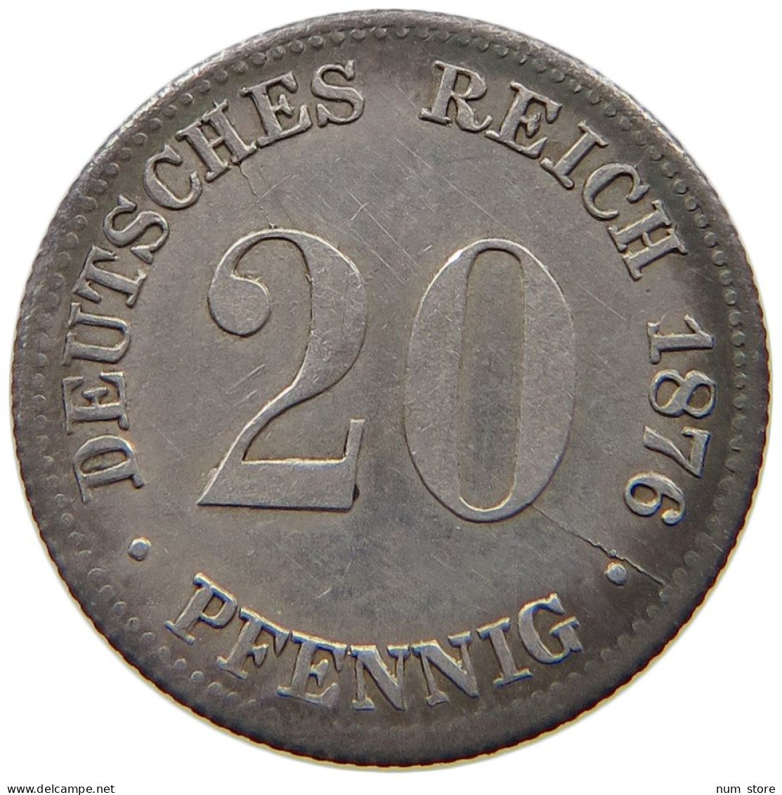 KAISERREICH 20 PFENNIG 1876 E  #MA 006807 - 20 Pfennig