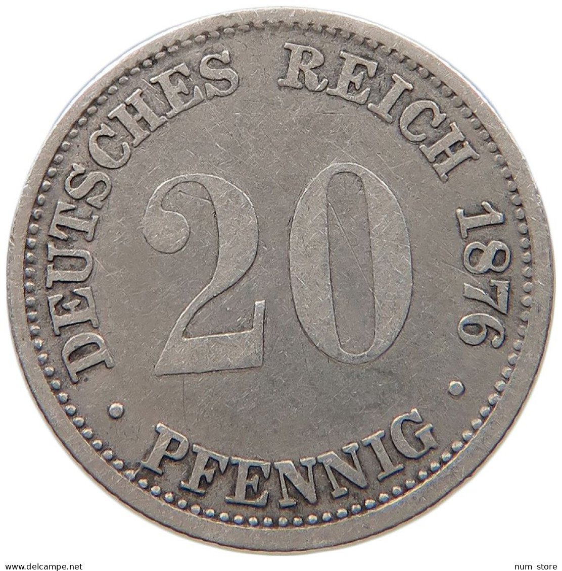 KAISERREICH 20 PFENNIG 1876 D  #MA 105179 - 20 Pfennig