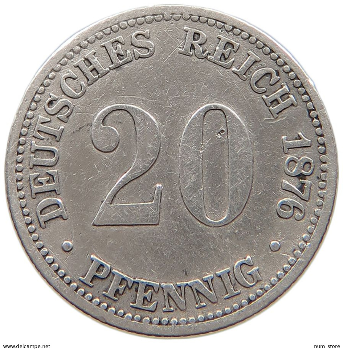 KAISERREICH 20 PFENNIG 1876 B  #MA 105172 - 20 Pfennig