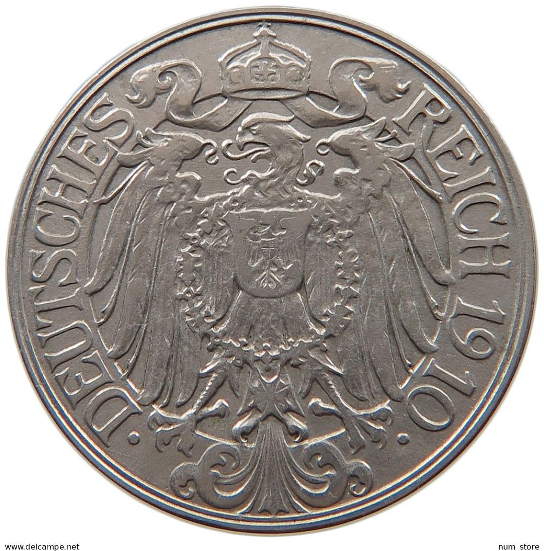 KAISERREICH 25 PFENNIG 1910 D  #MA 099448 - 25 Pfennig