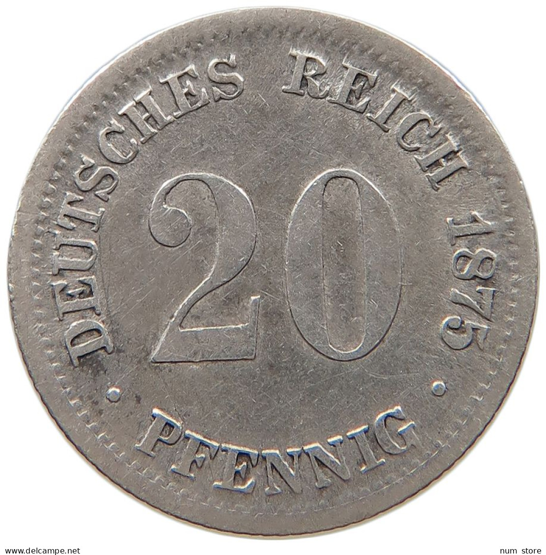 KAISERREICH 20 PFENNIG 1875 D  #MA 105176 - 20 Pfennig