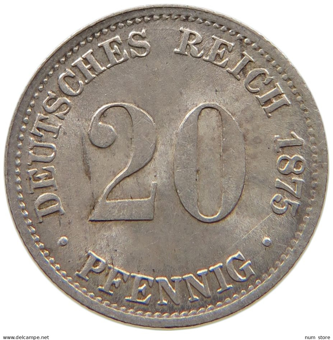 KAISERREICH 20 PFENNIG 1875 C  #MA 006809 - 20 Pfennig