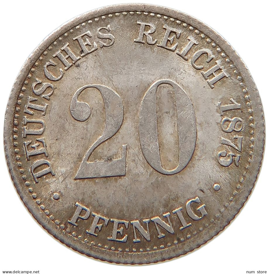 KAISERREICH 20 PFENNIG 1875 D  #MA 068178 - 20 Pfennig