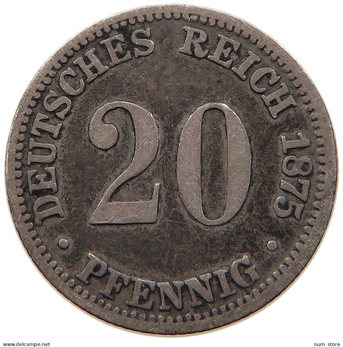 KAISERREICH 20 PFENNIG 1875 B  #MA 103628 - 20 Pfennig