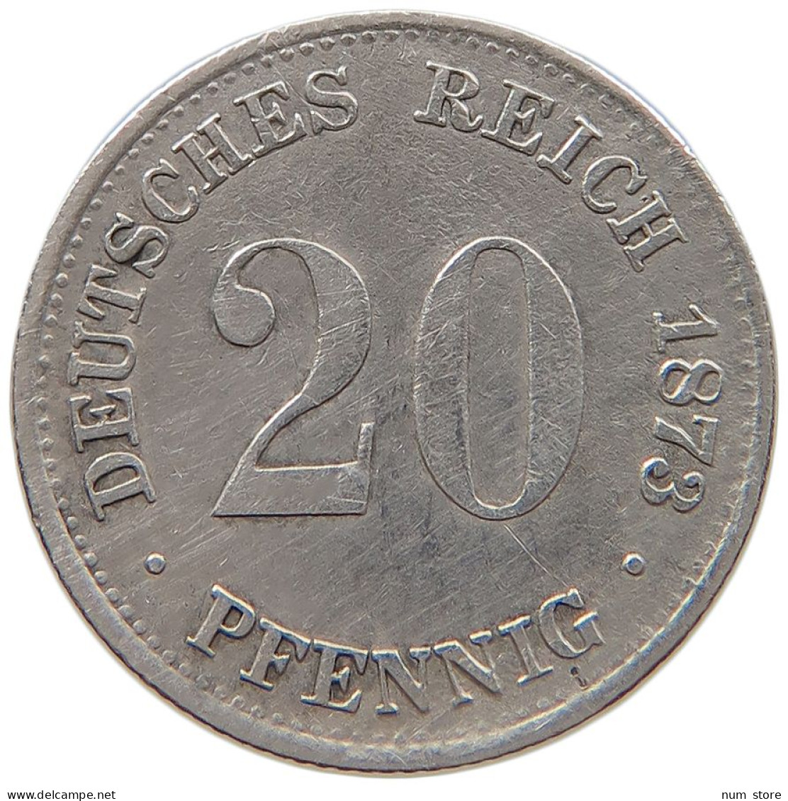 KAISERREICH 20 PFENNIG 1873 B  #MA 105173 - 20 Pfennig