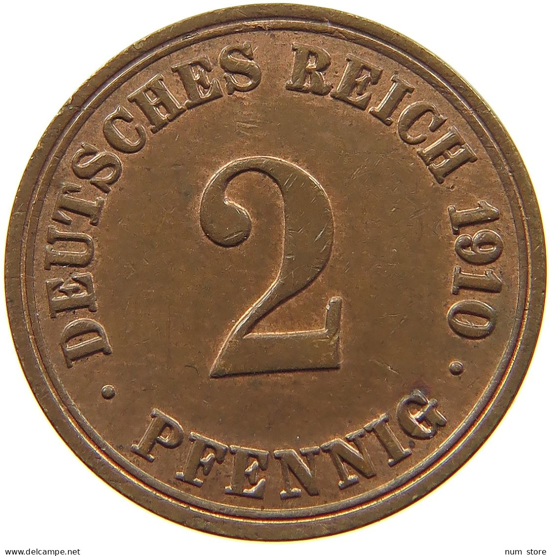 KAISERREICH 2 PFENNIG 1910 A  #MA 100062 - 2 Pfennig