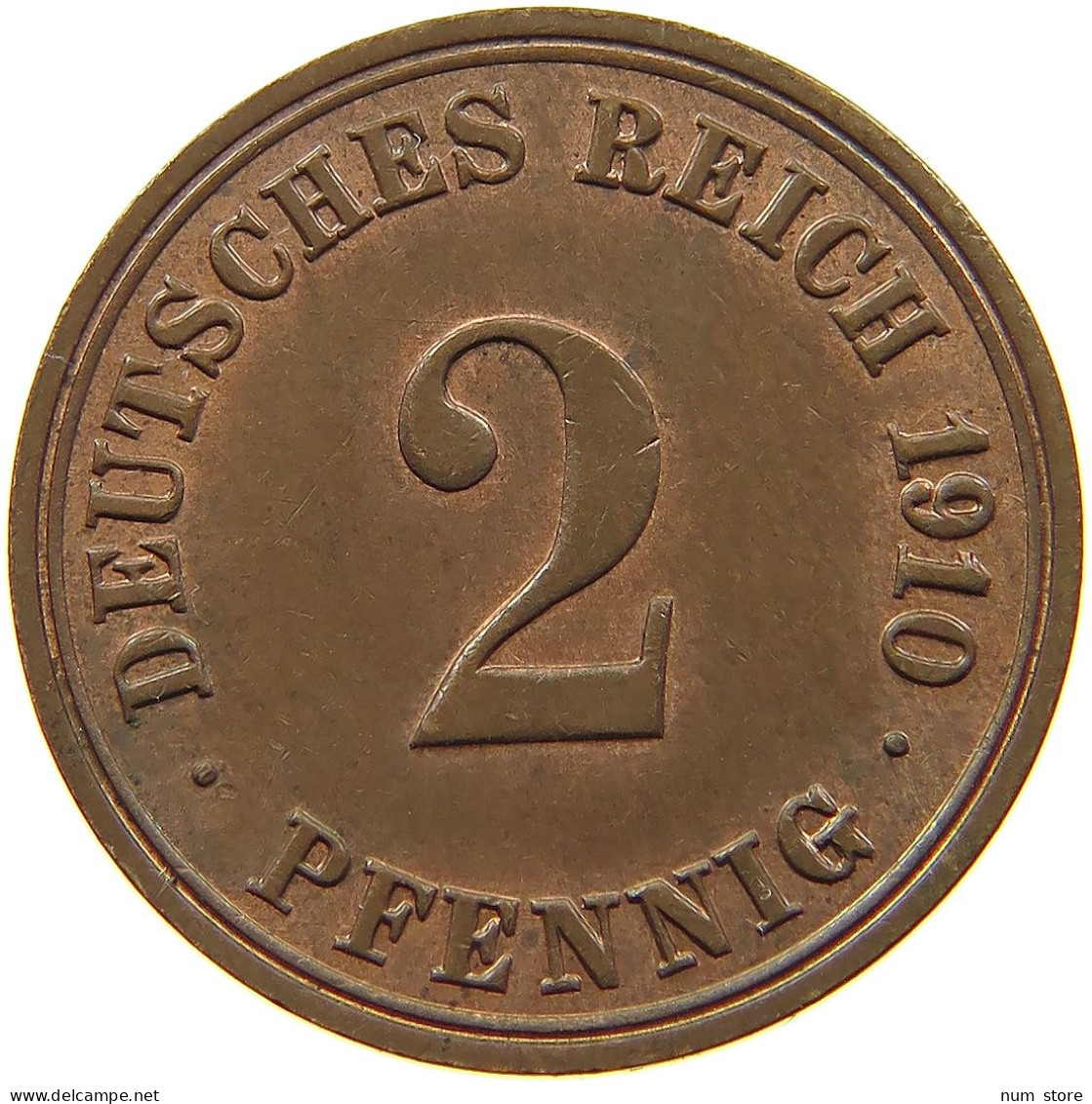 KAISERREICH 2 PFENNIG 1910 A  #MA 100059 - 2 Pfennig