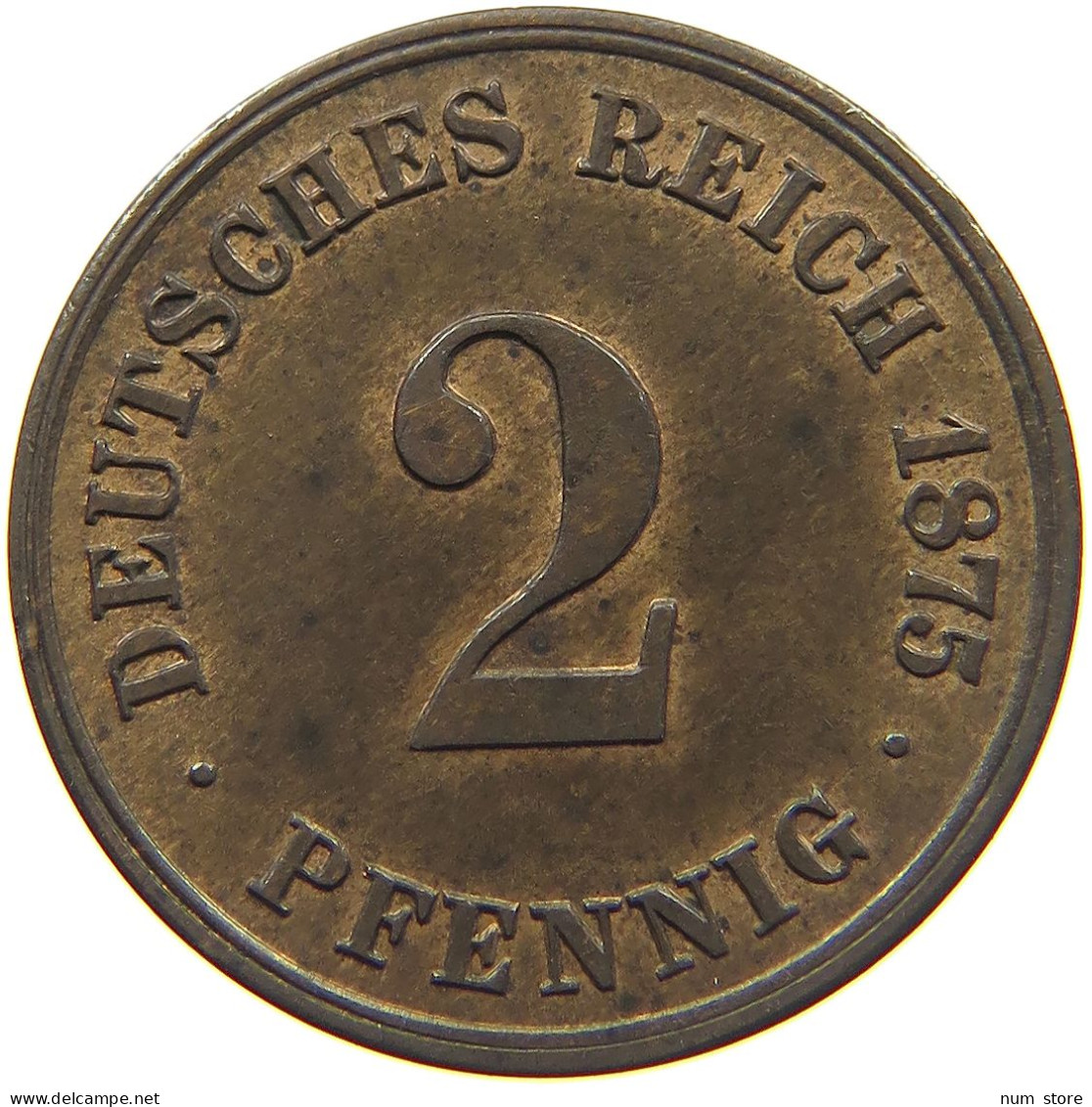 KAISERREICH 2 PFENNIG 1875 C  #MA 022601 - 2 Pfennig