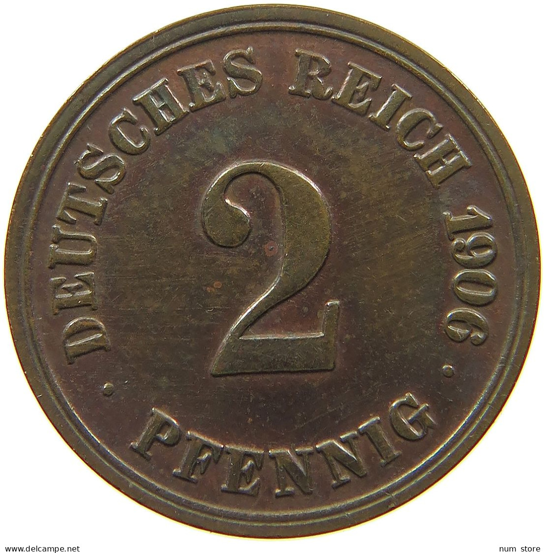 KAISERREICH 2 PFENNIG 1906 F  #MA 100056 - 2 Pfennig