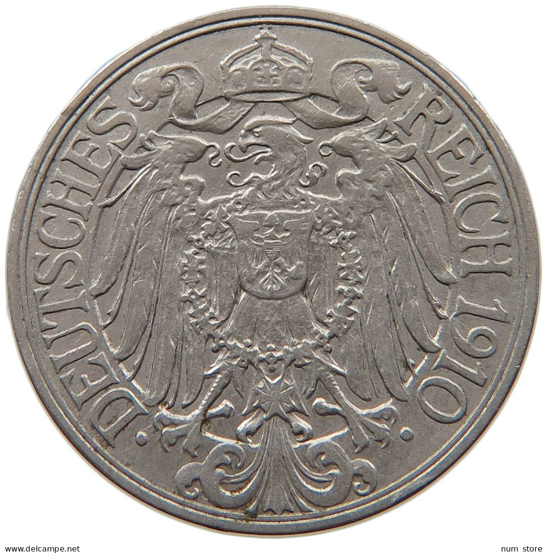 KAISERREICH 25 PFENNIG 1910 A  #MA 099440 - 25 Pfennig