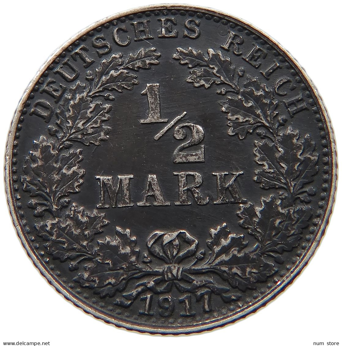 KAISERREICH 1/2 MARK 1917 G  #MA 103582 - 1/2 Mark