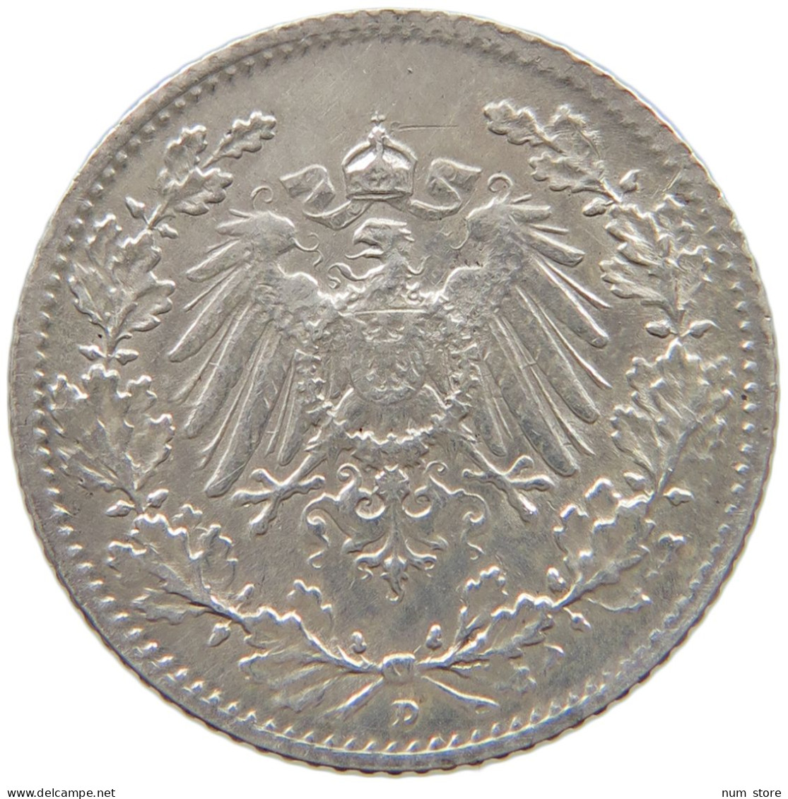 KAISERREICH 1/2 MARK 1915 D WILHELM II. (1888-1918) #MA 006090 - 1/2 Mark