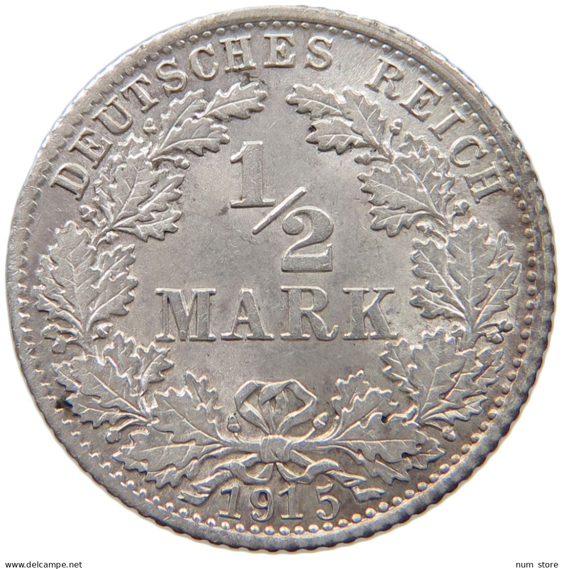KAISERREICH 1/2 MARK 1915 D WILHELM II. (1888-1918) #MA 006085 - 1/2 Mark