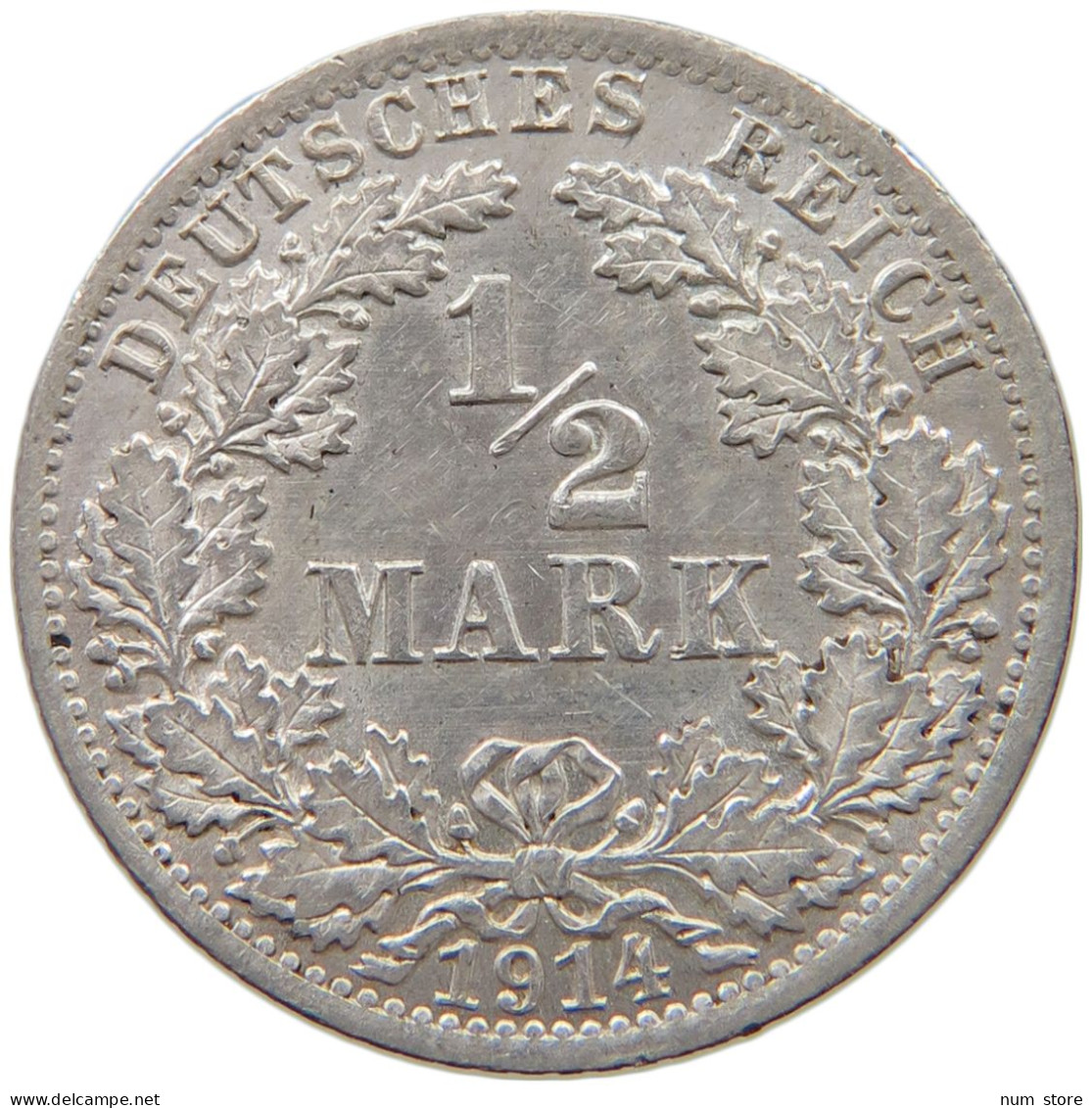 KAISERREICH 1/2 MARK 1914 A WILHELM II. (1888-1918) #MA 006098 - 1/2 Mark