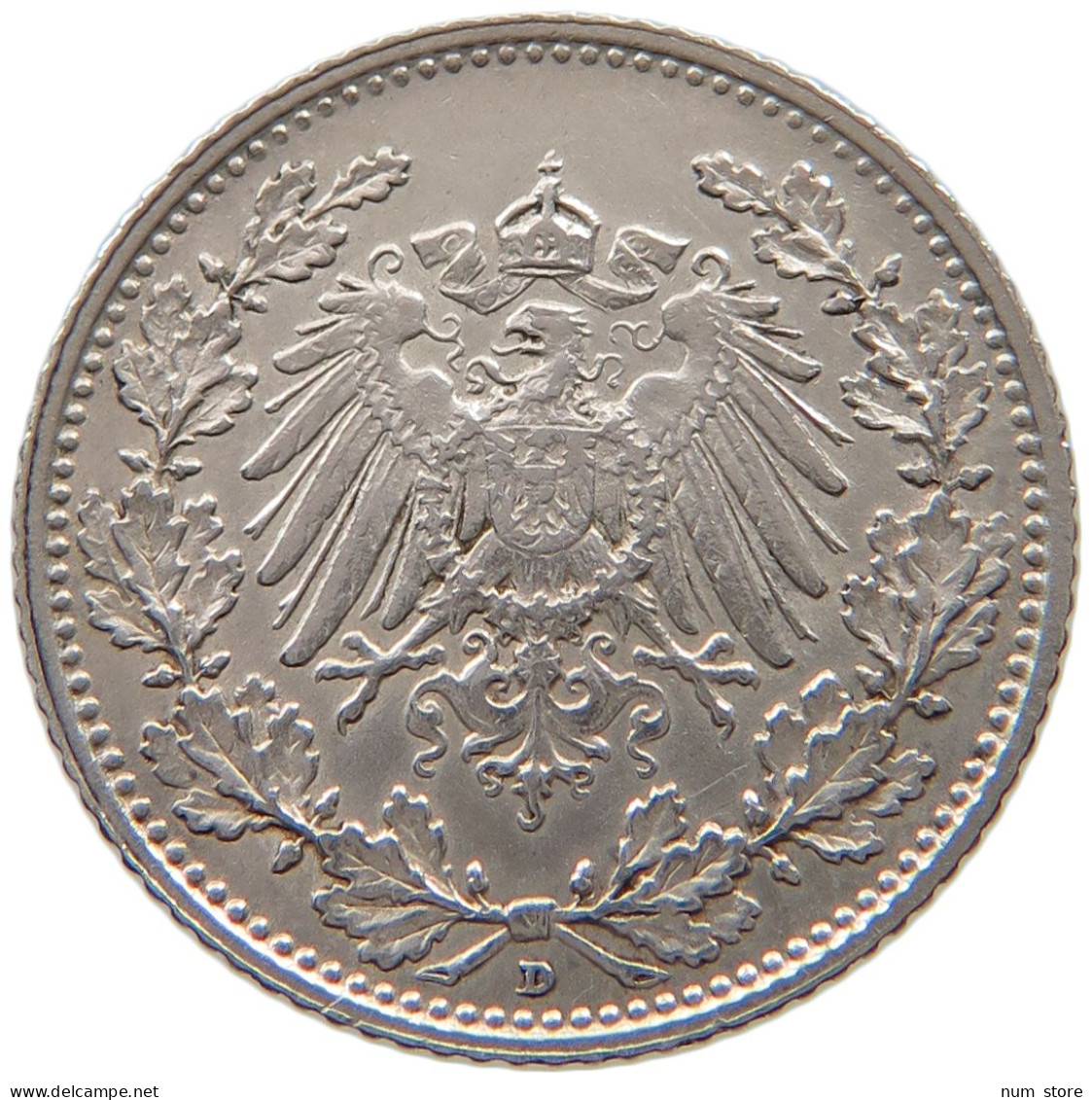 KAISERREICH 1/2 MARK 1905 D WILHELM II. (1888-1918) #MA 005926 - 1/2 Mark