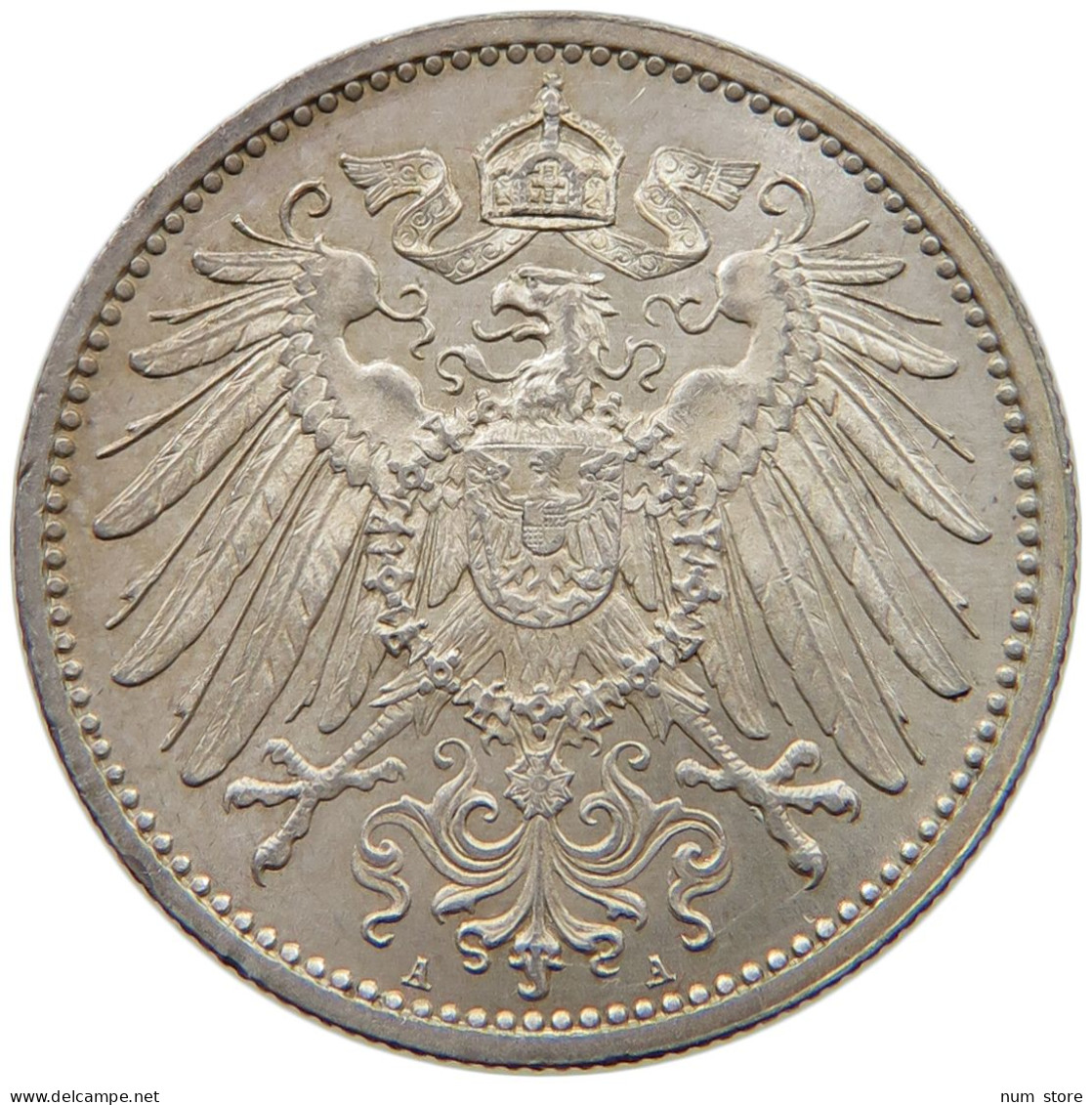 KAISERREICH 1 MARK 1914 A WILHELM II., 1888-1918 #MA 006761 - 1 Mark