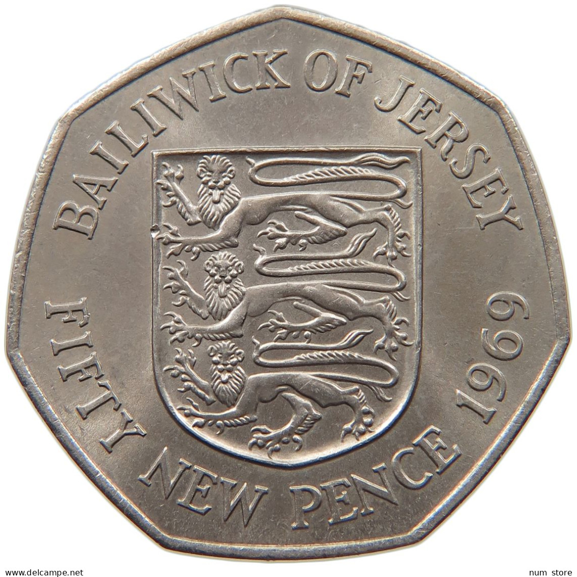 JERSEY 50 PENCE 1969 ELIZABETH II. (1952-2022) #MA 099590 - Jersey