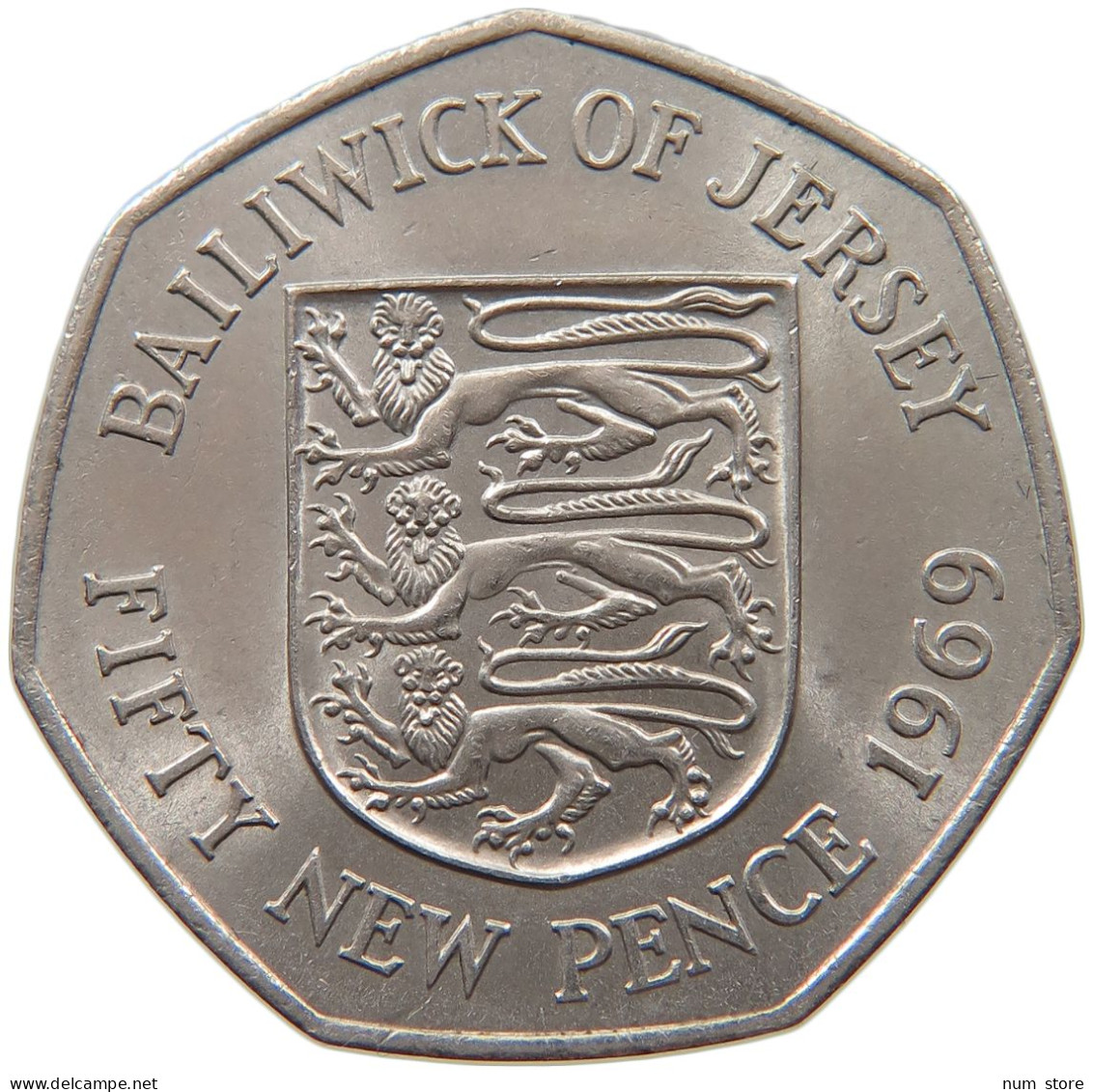 JERSEY 50 PENCE 1969 ELIZABETH II. (1952-) #MA 064917 - Jersey