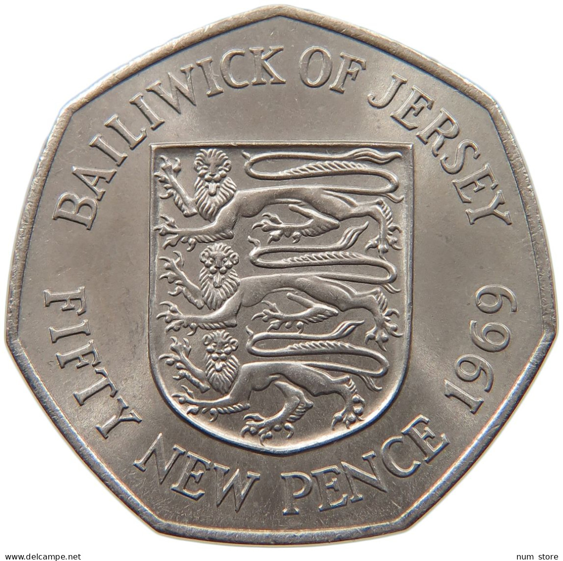 JERSEY 50 PENCE 1969 ELIZABETH II. (1952-2022) #MA 099589 - Jersey