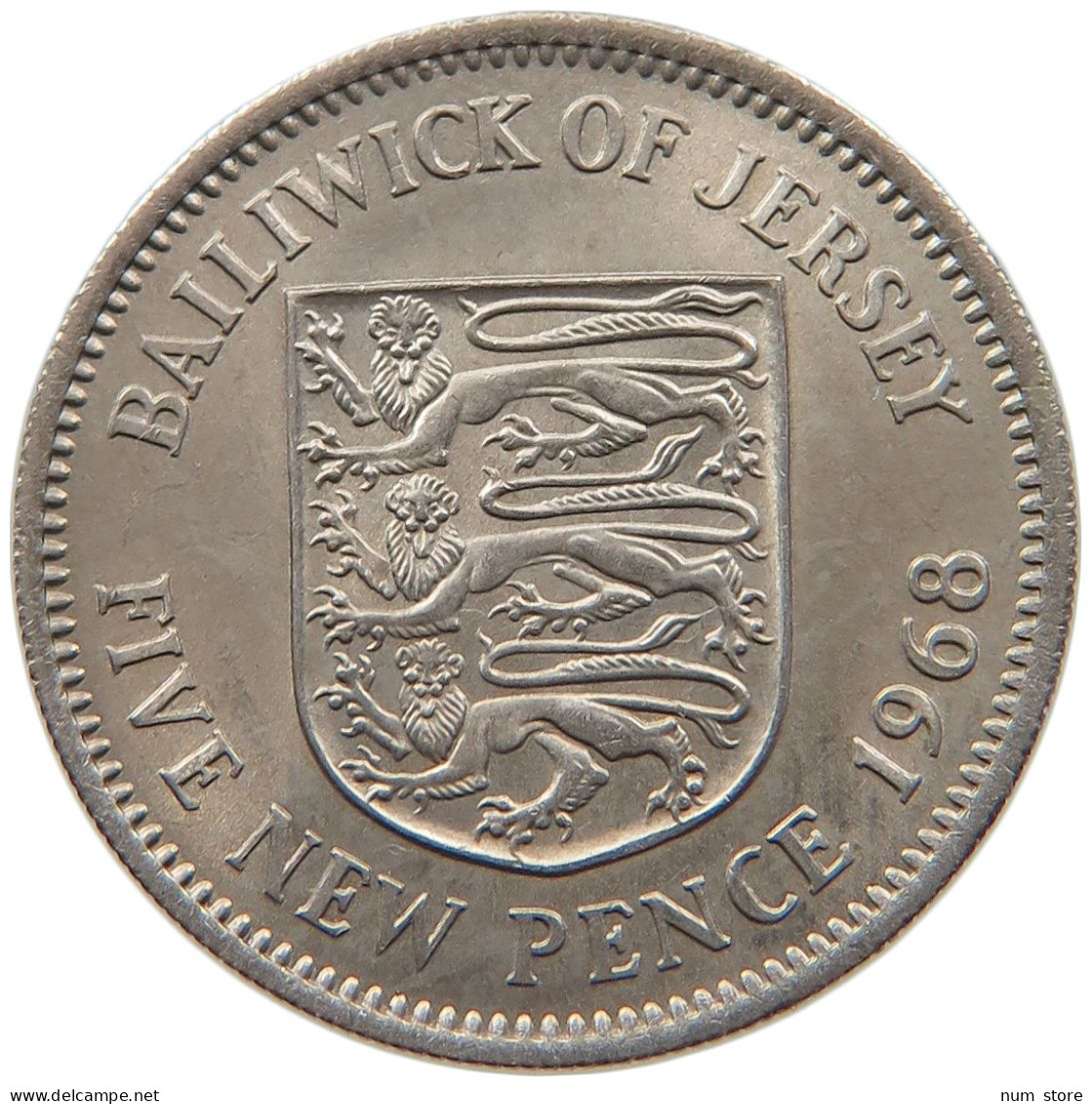 JERSEY 5 NEW PENCE 1968 ELIZABETH II. (1952-2022) #MA 099671 - Jersey