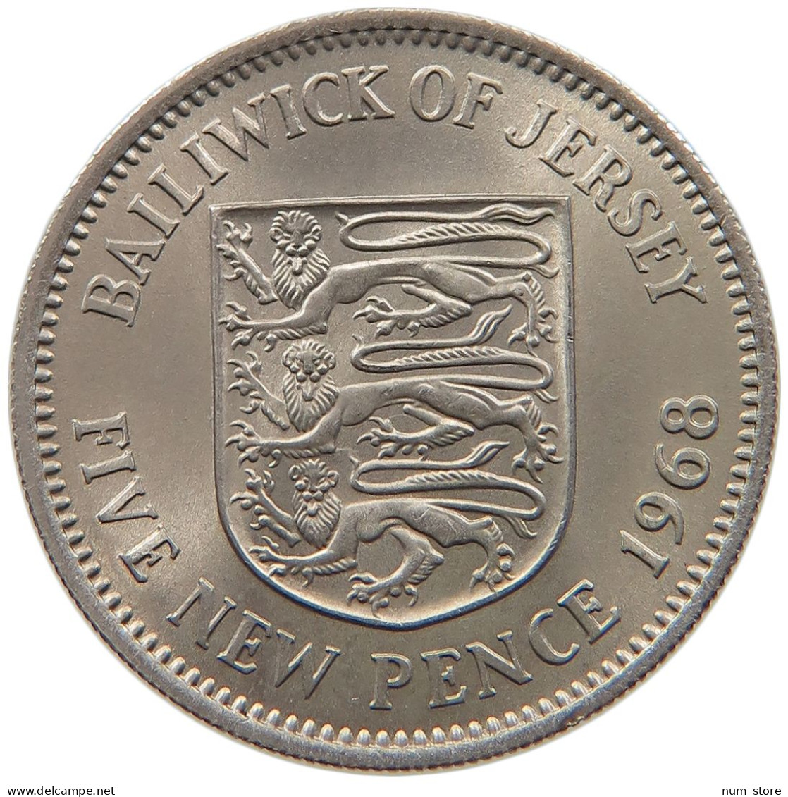 JERSEY 5 NEW PENCE 1968 ELIZABETH II. (1952-2022) #MA 099670 - Jersey