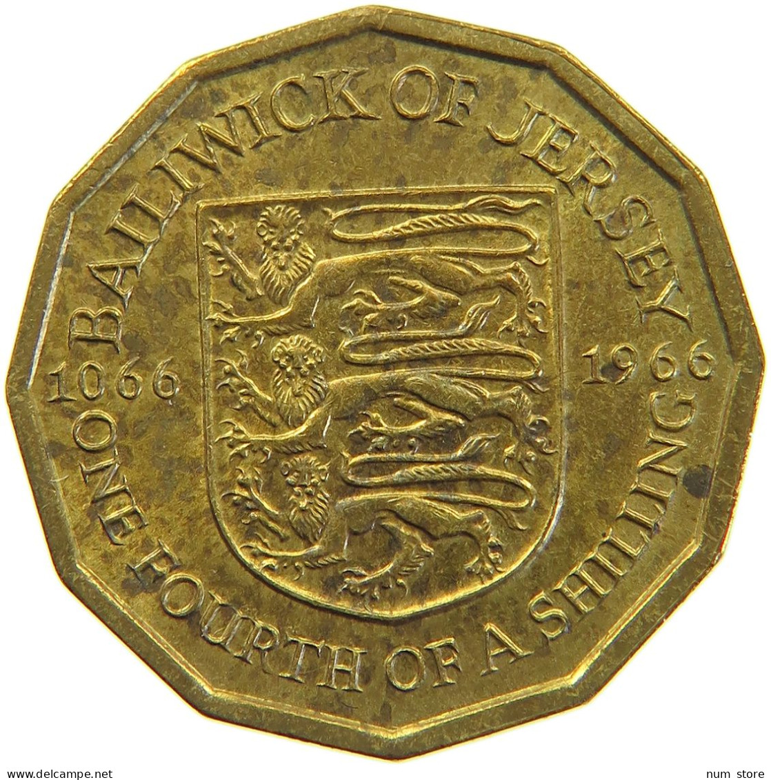 JERSEY 1/4 SHILLING 1966 ELIZABETH II. (1952-) #MA 064960 - Jersey